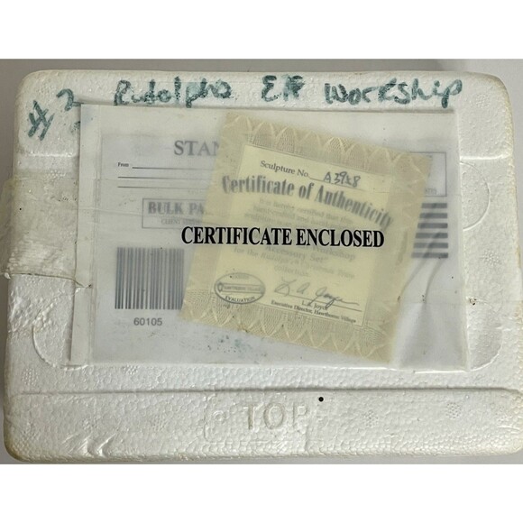 Hawthorne Village Rudolph's Christmas Town ELF WORKSHOP Set of 4 w/ COA - Picture 2 of 9